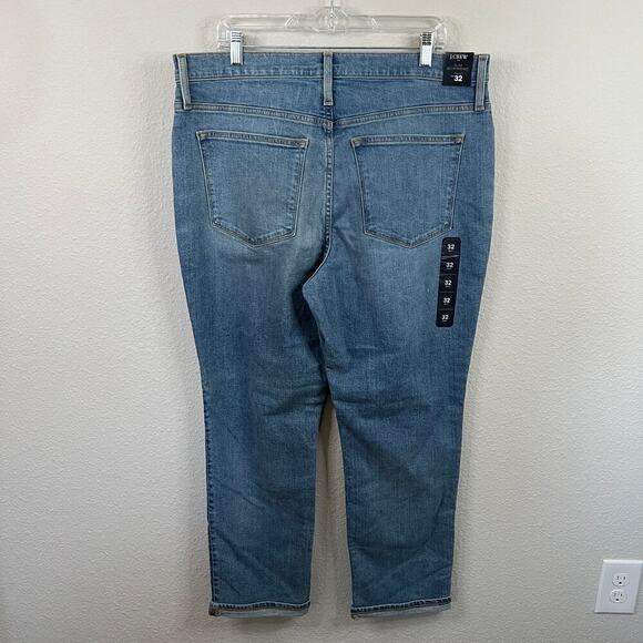 New J. Crew Factory Slim Boyfriend Jean Womens 32 Straight Leg High Rise Stretch - Picture 3 of 6